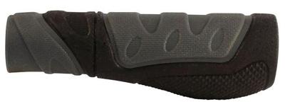 Handvatset Ergo 2-componenten Zwart/Grijs 130/130mm - 2-kanten geopend