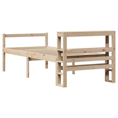 Seniorenbed met hoofdbord massief grenenhout 90x190 cm