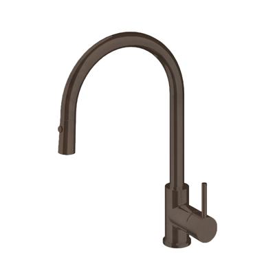 Keukenmengkraan Hotbath Fellow Draaibaar/Uittrekbare Uitloop 38.5 cm Verouderd Messing Living Colours