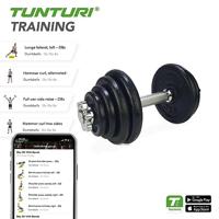 Tunturi Dumbbellset | Halterset | Totaal 20 kg | 1 stang | Zwart - thumbnail