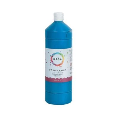 Plakkaatverf qrea blauw 1000ml | 6 stuks
