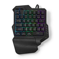 Nedis Bedraad Gaming Toetsenbord | USB Type-A | Membrane Toetsen | RGB | Enkelhandig | Universeel | USB Gevoed | Lengte stroomkabel: 1.60 m | Gaming - - thumbnail