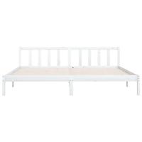 Bedframe massief grenenhout wit 180x200 cm - thumbnail