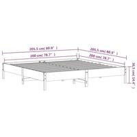 Bedframe massief grenenhout wasbruin 200x200 cm - thumbnail