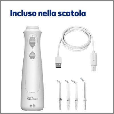 Tandheelkundige Jet - WATERPIK - WF-13 Pearl - Wit - Snoerloos - Oplaadbaar - 2 drukniveaus - 4 tips