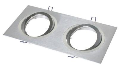 AR111 armatuur, 2 voudig rechthoekig aluminium 148-032 Tronix