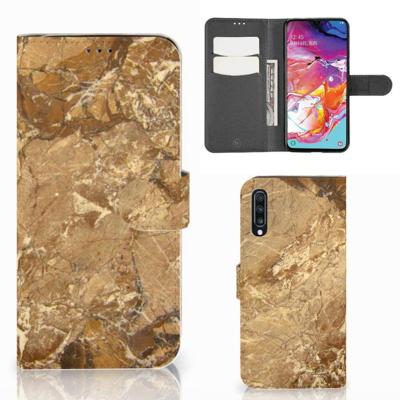 Samsung Galaxy A70 | Bookcase | Marmer Creme