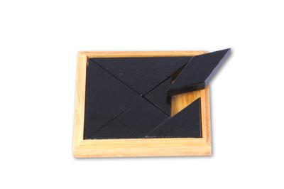 Houten Tangram in Doosje - 13x13cm