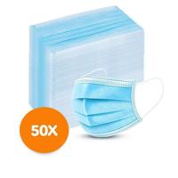 50 Stuks 3-Laags Wegwerp Mondkapjes - thumbnail