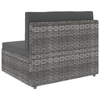 2-delige Loungeset poly rattan grijs - thumbnail