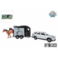 Kids Globe Volvo EX90 met trailer 28cm - thumbnail