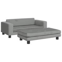 vidaXL Hondenmand met verlengstuk 100x50x30 cm fluweel lichtgrijs, hondenbank, hondenbed, dierenmand, huisdierenbank, huisdierenmand, dierenbed - thumbnail