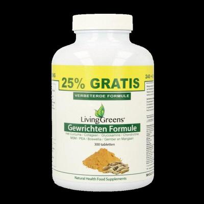 Livinggreens Gewrichten formule curcuma & collageen complex 300 Tabletten