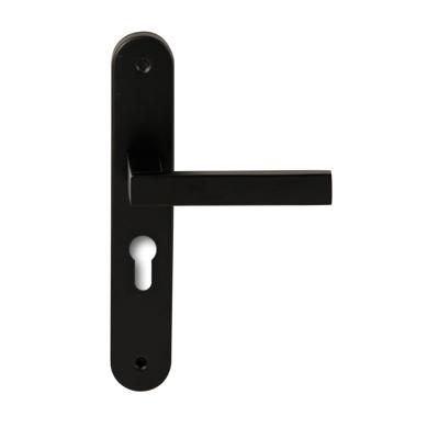 Hardbrass Deurkruk Phoenix op ovaal langschild profielcilindergat 55mm - zwart Hardbrass Deurkruk Phoenix op ovaal langschild profielcilindergat 55mm - zwart