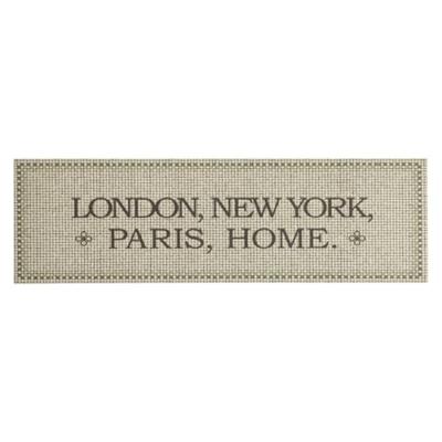 VidaXL Keukenmat wasbaar home-tekst 45x150 cm fluweel