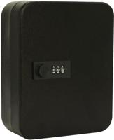 Sleutelkast met combinatieslot, voor 30 sleutels, zwart - thumbnail