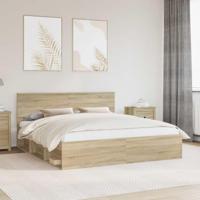 Bedframe met hoofdeinde Sonoma 180 x 200 cm Massief grenenhout - thumbnail