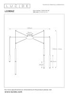 Lucide LORENZ - Hanglamp - Ø 120 cm - LED Dimb. - 6x4W 3000K - Zwart - thumbnail