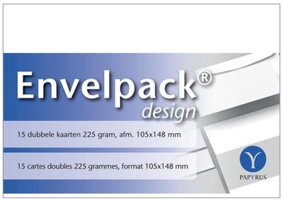 Dubbele kaart papyrus envelpack a6 105x148mm wit | 10 stuks
