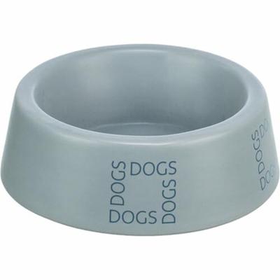 TRIXIE VOERBAK / DRINKBAK HOND DOGS KERAMIEK GRIJSBLAUW