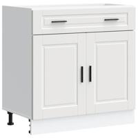 Keuken onderkast "Porto" bewerkt hout wit - thumbnail