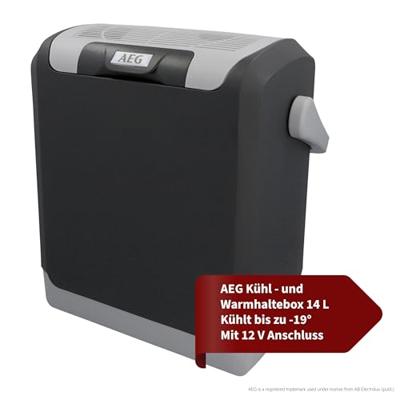AEG KK 14 Koelbox en verwarmingsbox Thermo-elektrisch 12 V/DC Grijs 14 l Max. 19 °C onder de omgevingstemperatuur AEG KK 14 Koelbox en verwarmingsbox Thermo-elektrisch 12 V/DC Grijs 14 l Max. 19 °C onder de omgevingstemperatuur