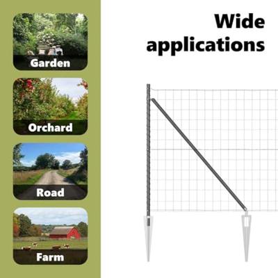 VidaXL Hek met paal grijs 1,2 x 10 m staal en pvc