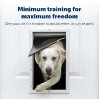 Petsafe hondenluik tot 18 kg aluminium wit - thumbnail