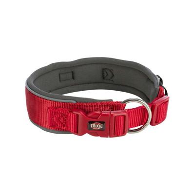 TRIXIE PREMIUM HALSBAND HOND EXTRA BREED ROOD / GRAFIET GRIJS 40-48X4 CM TRIXIE PREMIUM HALSBAND HOND EXTRA BREED ROOD / GRAFIET GRIJS 40-48X4 CM