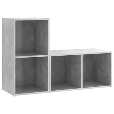 Tv-meubelen 2 st 72x35x36,5 cm bewerkt hout betongrijs