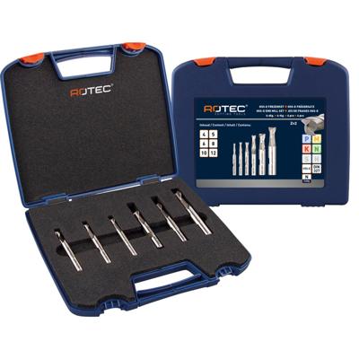 Rotec HSS-E spiebaanfrezenset '600', DIN 327, 6-dlg, ø4-12 - 6009412