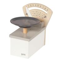 Goki houten weegschaal grijs/wit - thumbnail