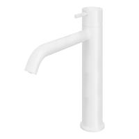 Wastafelmengkraan Hotbath Cobber 1-hendel Gebogen 28.6 cm Mat Wit - thumbnail
