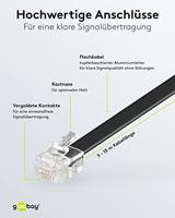 Goobay Telefoon (analoog) Kabel [1x RJ12-stekker - 1x RJ12-stekker] 10.00 m Zwart - thumbnail