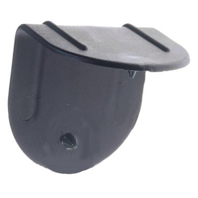 Kunststof hoekbeschermers zwart 22 x 40 mm (max. bandbreedte x vleugelbreedtes) met spike Kunststof hoekbeschermers zwart 22 x 40 mm (max. bandbreedte x vleugelbreedtes) met spike