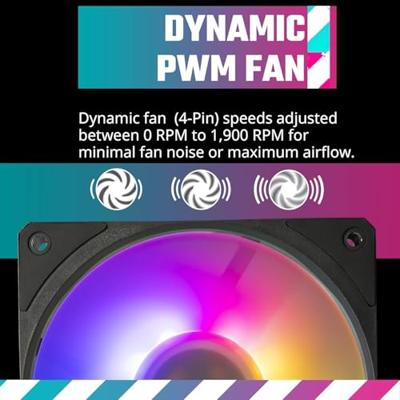 Cooler Master mfz-m4dn-19np2-r1 mobius 140p argb, 140 mm, argb, 30 dba, 0-1900 rpm ±10%, 76.5 cfm