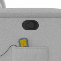 Massagestoel verstelbaar stof wolk grijs - thumbnail