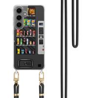 Samsung Galaxy S24 Plus hoesje met zwart koord - Snoepautomaat - thumbnail