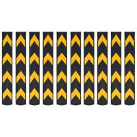 Hoekbeschermers reflecterend 80 cm rubber 10 st - thumbnail