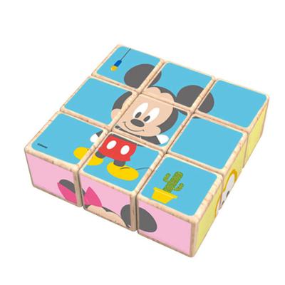 Disney blokkenpuzzel Mickey Mouse junior 21 cm hout 9 delig