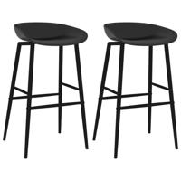Barstoelen 2 st zwart - thumbnail