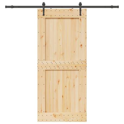 Schuifdeur met beslag 100x210 cm massief grenenhout