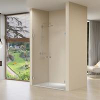 Pendeldeuren Van Rijn ST01 Satijn Glas 100x200 cm 8 mm Chroom van Rijn - thumbnail