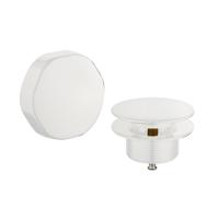 Wiesbaden Doblar afbouwdeel badafvoer met overloop mat wit - thumbnail