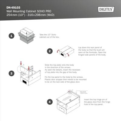 Digitus DN-49103 rack 9U Wandrek Zwart - thumbnail