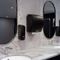 Zeepdispenser Katrin 1000ml zwart 77397 - thumbnail