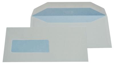 Gallery enveloppen ft 114 x 229 mm, met venster links (ft 40 x 110 mm), gegomd, doos van 500 stuks Gallery enveloppen ft 114 x 229 mm, met venster links (ft 40 x 110 mm), gegomd, doos van 500 stuks