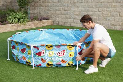 Bestway kinderzwembad steel pro uv careful bovengronds 244x51 cm
