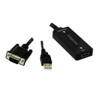 LogiLink CV0060 Adapter [1x VGA-stekker - 1x HDMI-bus] Zwart 45.00 cm - thumbnail