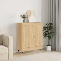 Dressoir 69,5x34x90 cm bewerkt hout sonoma eikenkleurig - thumbnail